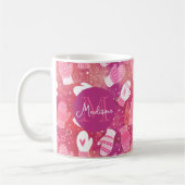 Mug Noël d'hiver Mittens Motif en rose (Gauche)