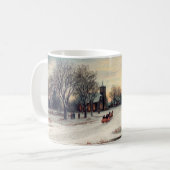 Mug Noël d'hiver vintage en calèche (Devant gauche)