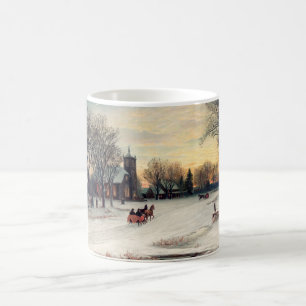 Mug Noël d'hiver vintage en calèche