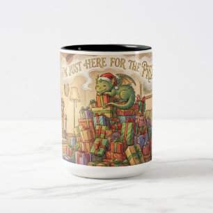 Mug Noël Dragon Mignon – “Je suis juste là pour le