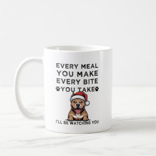 Mug Noël drôle Bouledogue anglais chaque repas que vou