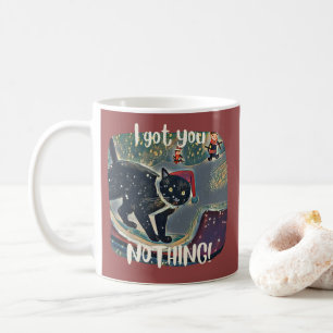 Mug Noël drôle de chat noir vilain personnalisé