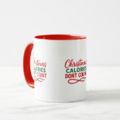 Mug Noël drôle de citation régime (Devant gauche)