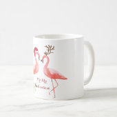 Mug Noël drôle de Flamants roses (Devant droit)