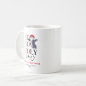 Mug Noël drôle de la vache sainte (Devant gauche)