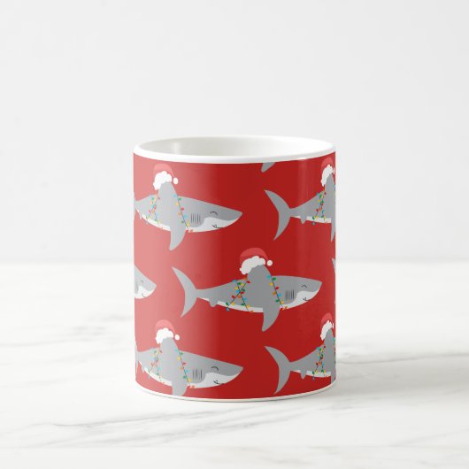 Mug Noël drôle de requin (Centre)