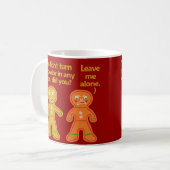 Mug Noël drôle de Tan de faux de pain d'épice (Devant gauche)