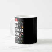 Mug Noël drôle de vacances Est-ce que c'est déjà les v (Devant gauche)