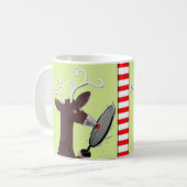 Mug Noël drôle du Badminton (Devant gauche)