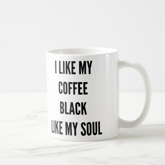 Mug Noël drôle j'aime mon noir de café comme le mon (Droite)