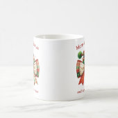 Mug Noël drôle ruban rustique avec chaussures d'elfes (Centre)
