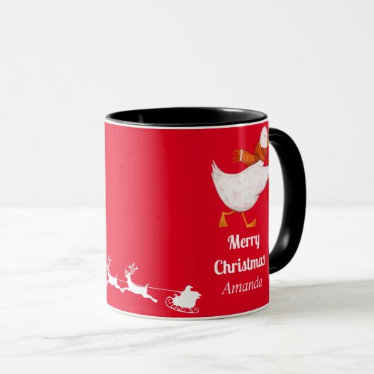 Mug Noël du canard mou (Devant droit)