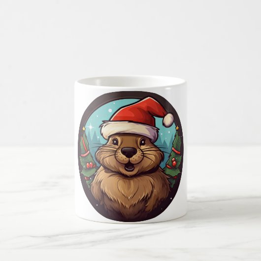 Mug Noël du castor (Centre)