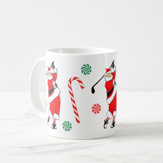 Mug Noël du golf (Devant gauche)
