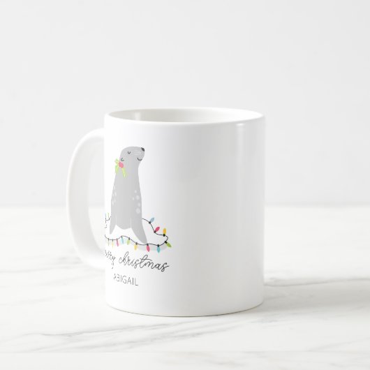 Mug Noël du joli phoque (Devant gauche)