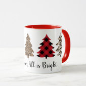 Mug Noël du léopard et du buffle (Devant droit)