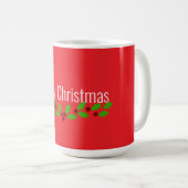 Mug Noël du matin, rouge des fêtes, (Devant droit)