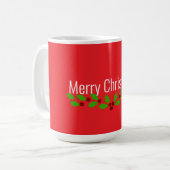 Mug Noël du matin, rouge des fêtes, (Devant gauche)