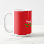 Mug Noël du matin, rouge des fêtes, (Gauche)