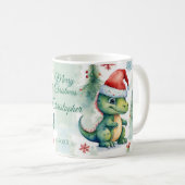 Mug Noël du mignon dinosaur (Devant droit)