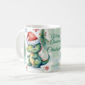 Mug Noël du mignon dinosaur (Devant gauche)