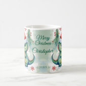 Mug Noël du mignon dinosaur (Centre)