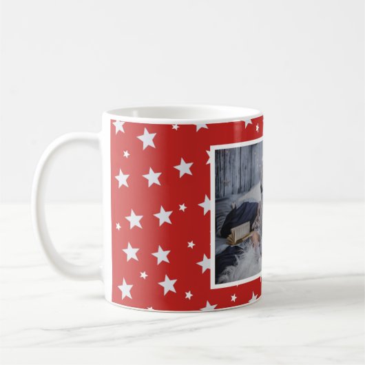 Mug Noël du Motif Star Rouge (Gauche)