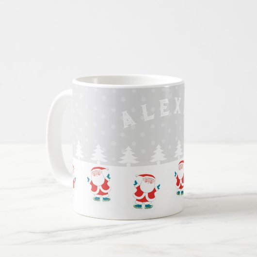 Mug Noël du patinage sur glace (Devant gauche)