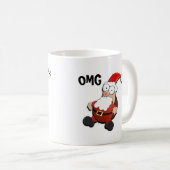 Mug Noël du Père Noël choqué (Devant droit)