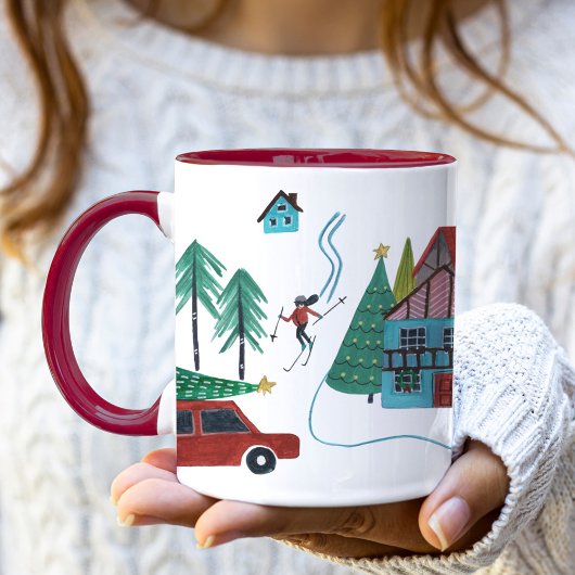Mug Noël du village de ski nordique