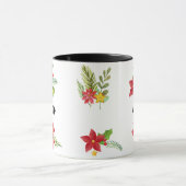 Mug Noël Écriture Holly Noir Maman Noir (Centre)