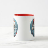 Mug Noël éffrayant Père Noël Crâne drôle Noël (Centre)