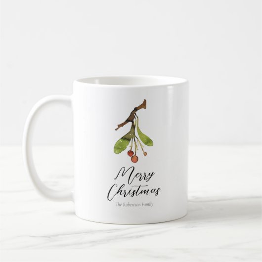 Mug Noël élégant de Mistletoe (Gauche)