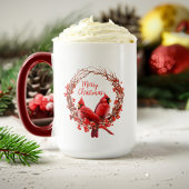 Mug Noël Elegant Festif Rouge Cardinal Vacances