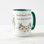 Mug Noël Elégant hiver Floral cadeau de vacances (Devant droit)