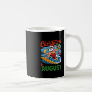 Mug Noël en août Vacances d'été Drôle de Père Noël