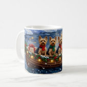 Mug Noël en bateau avec Yorkipoo (Devant gauche)