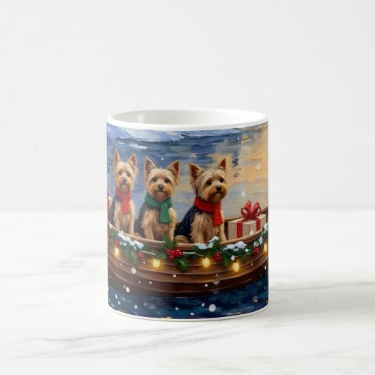 Mug Noël en bateau avec Yorkipoo (Centre)