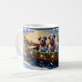 Mug Noël en bateau dalmate (Devant gauche)