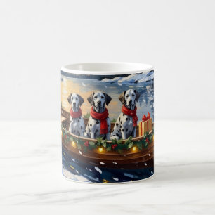 Mug Noël en bateau dalmate