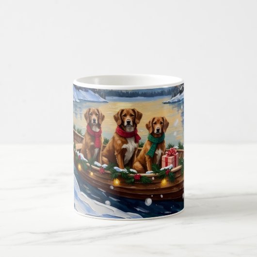 Mug Noël en bateau Vizsla (Centre)