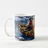 Mug Noël en bateau Weimaraner (Gauche)