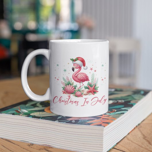 Mug Noël en Flamant rose juillet