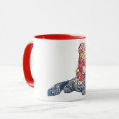 Mug Noël en Floride Santa Claus équitation Alligator (Devant gauche)