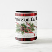 Mug Noël en forêt | Cardinal rouge (Centre)