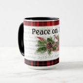 Mug Noël en forêt | Cardinal rouge (Devant gauche)