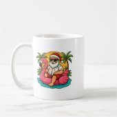 Mug Noël En Juillet Chemise Père Noël Flamant rose Flo (Gauche)