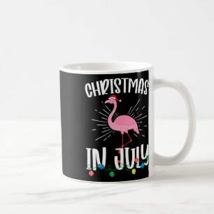 Mug Noël en Juillet Flamant Santa Hawaïen Été C