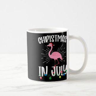 Mug Noël en Juillet Flamant Santa Hawaïen Été C