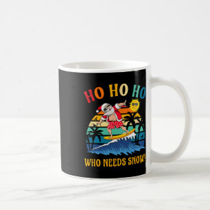 Mug Noël En Juillet Fun Père Noël Surfing Summer Beach